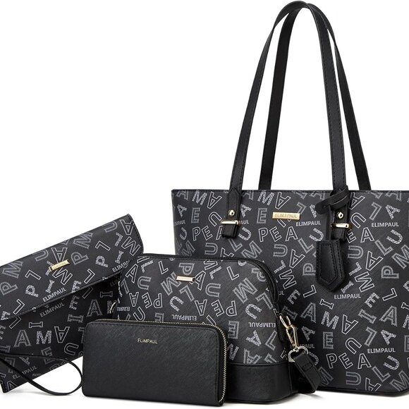 Jewelry - Women Fashion Handbag Wallet Tote Bag Shoulder Bag Top Handle Satchel Purse Set